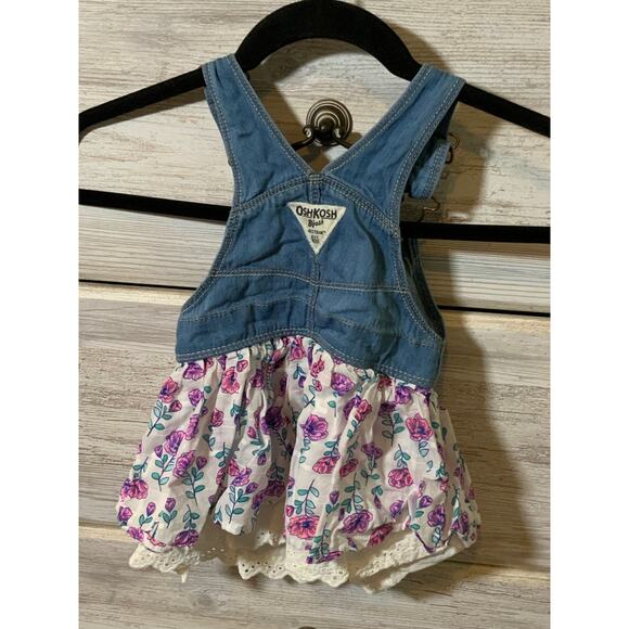 OshKosh Floral Overall Dress - Size 18 Months - Adorable! - Picture 2 of 3